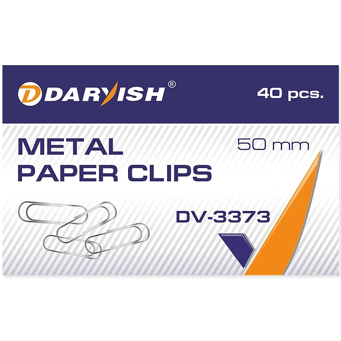 Скрепки 50мм "Darvish" никелированные 40шт/уп Скрепки 50мм "Darvish" никелированные 40шт/уп