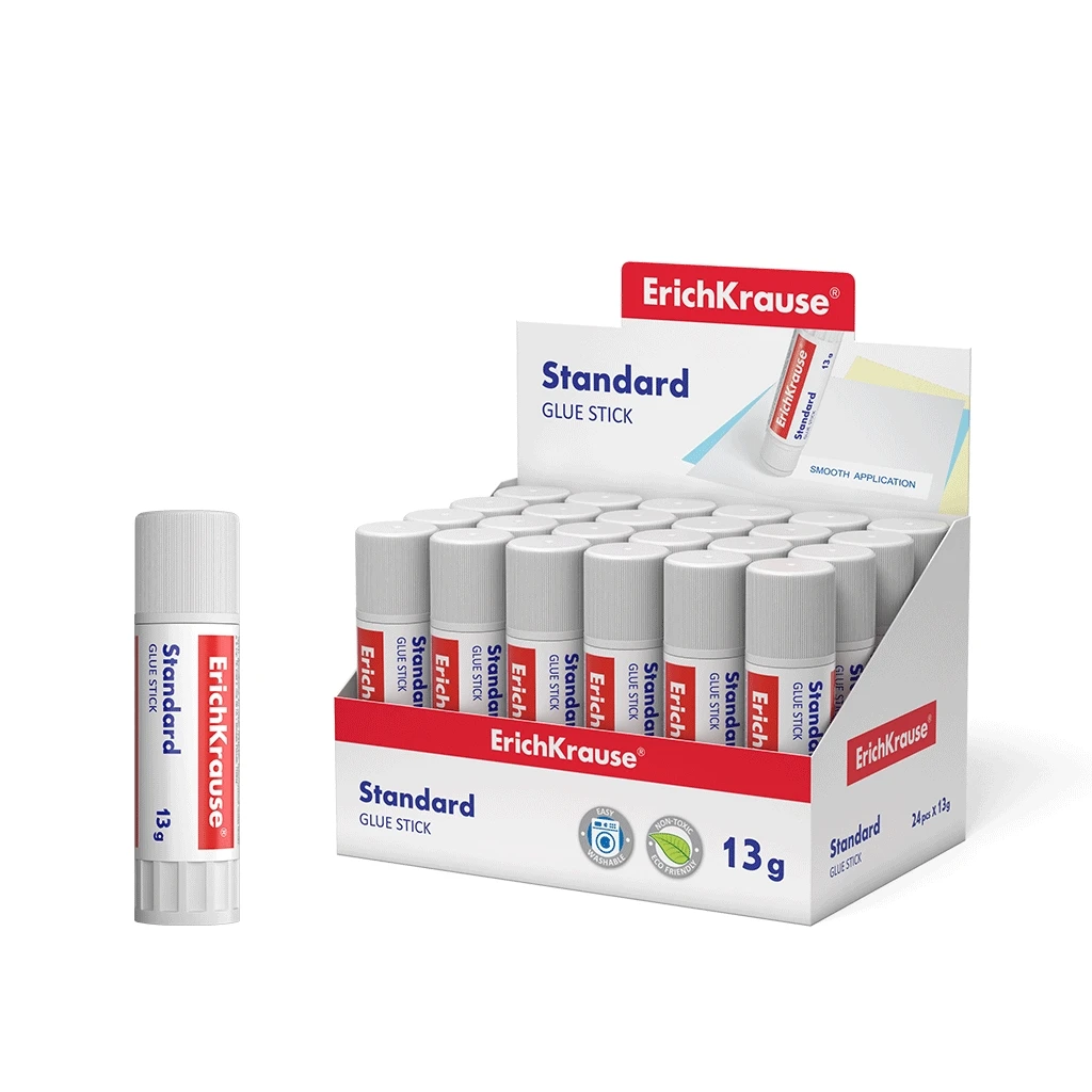 Клей-карандаш Erich Krause Standard, 13г (в коробке-дисплее по 24 шт.) Клей-карандаш Erich Krause Standard, 13г (в коробке-дисплее по 24 шт.)