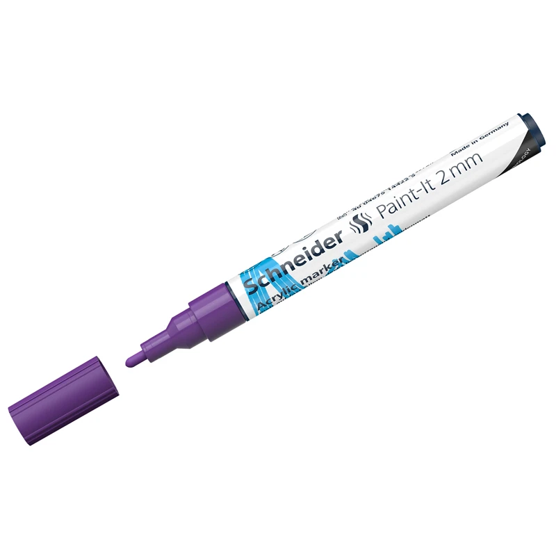 Маркер акриловый Schneider "Paint-It 310" 2мм, пулевидный, фиолетовый Маркер акриловый Schneider "Paint-It 310" 2мм, пулевидный, фиолетовый