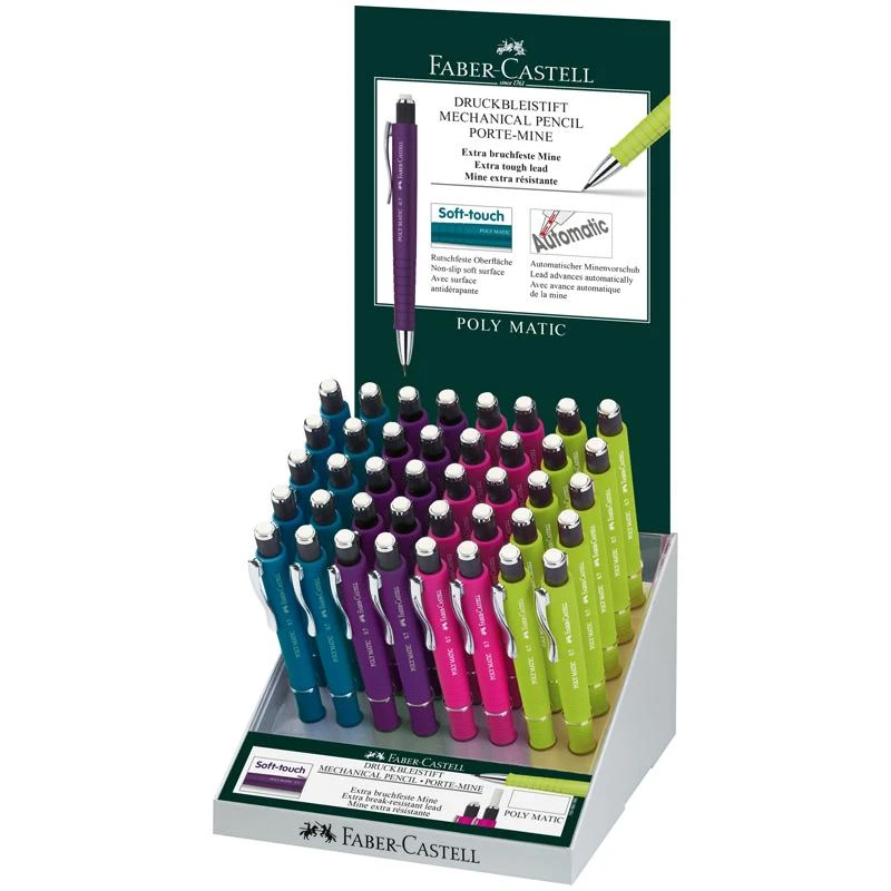 Карандаш механический Faber-Castell "Poly Matic", 0,7мм,  с ластиком,