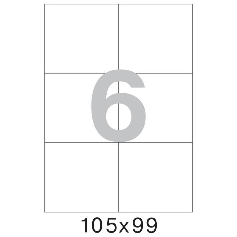 Этикетки самоклеящиеся Office Label 105х99 мм/6 шт.на лис. А4 50 листов