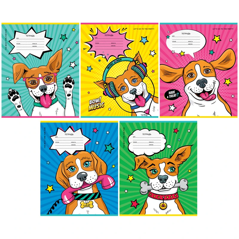 Тетрадь 12л., клетка ArtSpace "Питомцы. Comic animals", эконом