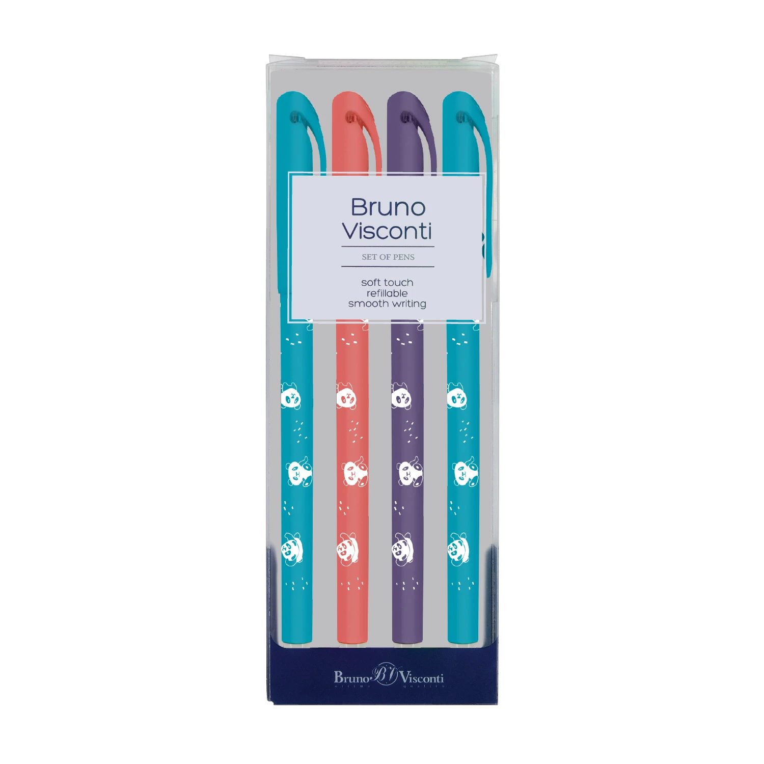 НАБОР ИЗ 4-Х РУЧЕК "DeleteWrite. Пандочки" СО СТИРАЕМЫМИ ЧЕРНИЛАМИ 0.5