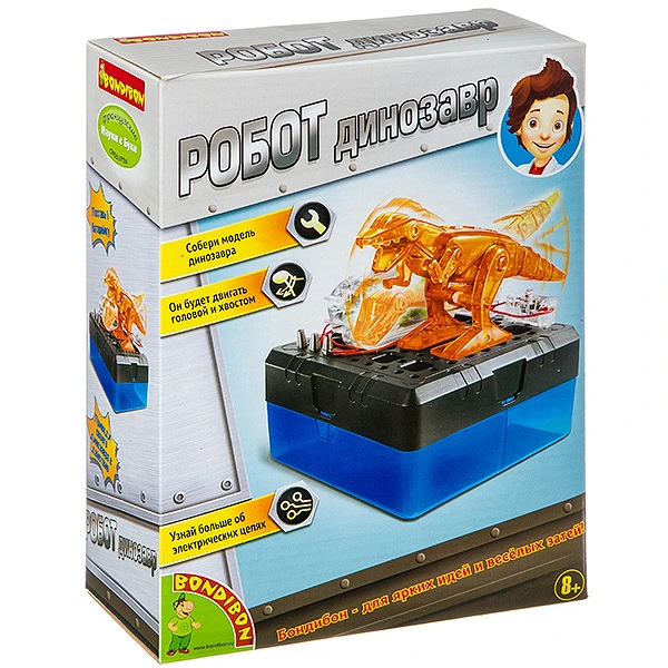 Французские опыты Науки с Буки Bondibon, Робот динозавр, арт. 38810 Французские опыты Науки с Буки Bondibon, Робот динозавр, арт. 38810