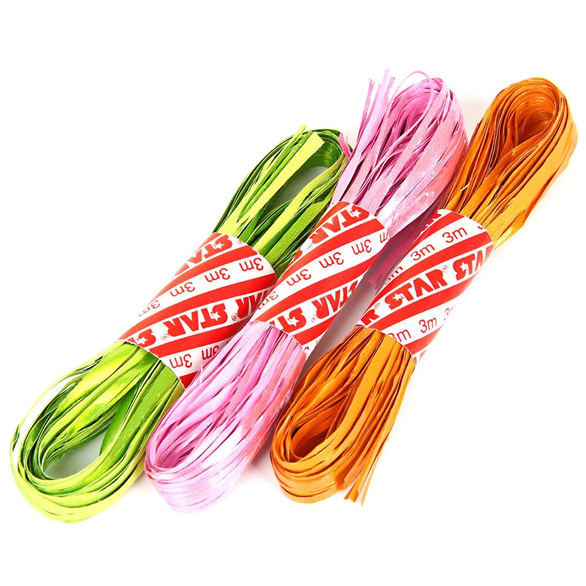 Набор рафии метал. 15мм*3м. (3шт) Цвета в асс. 57931