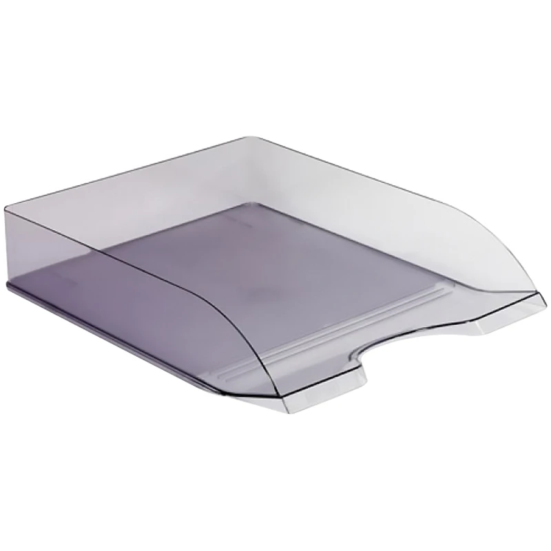 Лоток для бумаг горизонтальный Стамм "Дельта", тонированный серый