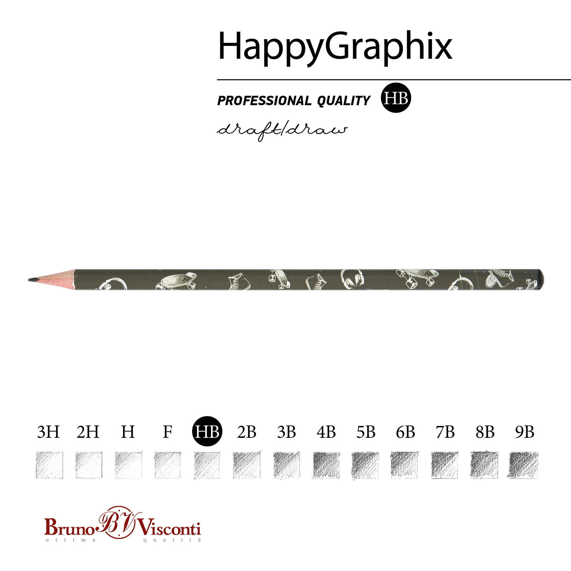 КАРАНДАШ ЧЕРНОГРАФИТОВЫЙ "HappyGraphix" BOYS НВ КАРАНДАШ ЧЕРНОГРАФИТОВЫЙ "HappyGraphix" BOYS НВ