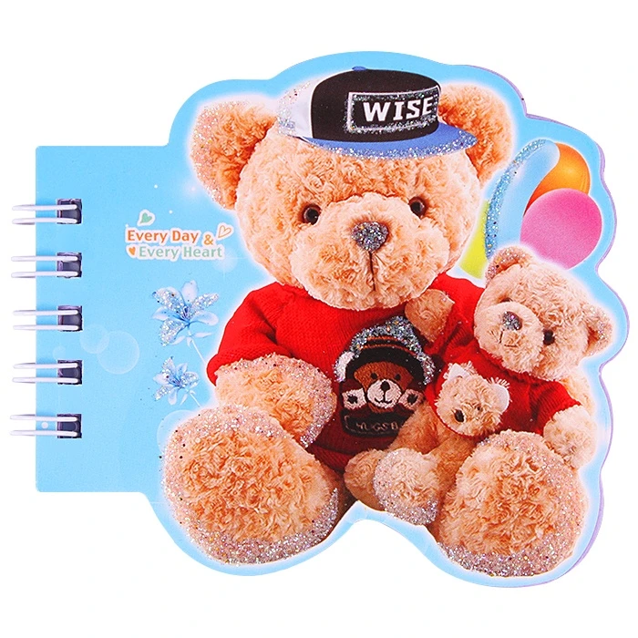 Блокнот А7 на спирали "Мишка" ассорти