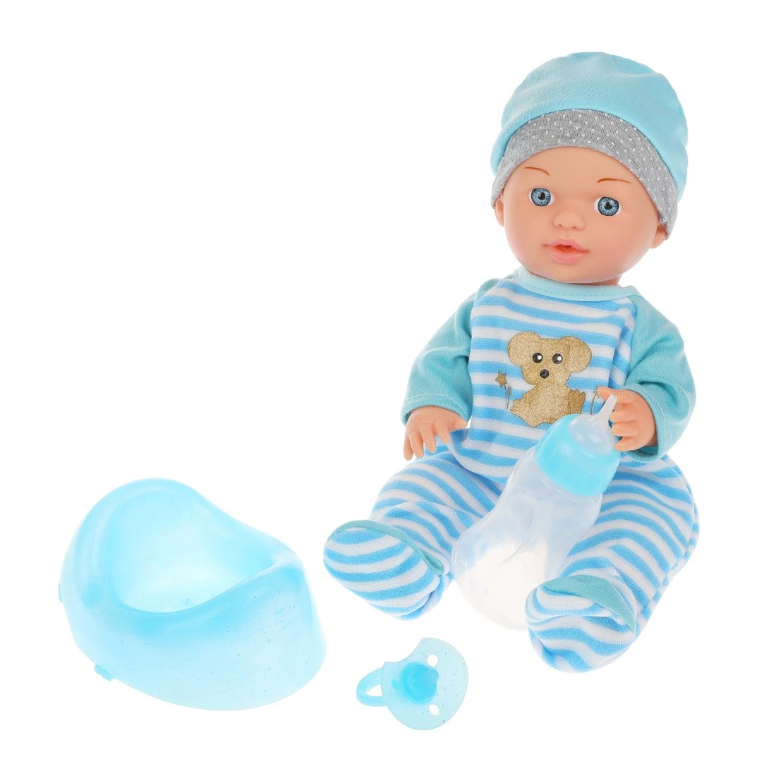 Игровой набор Мой малыш, в комплекте кукла, пьет, писает, предметов 3шт., пакет Игровой набор Мой малыш, в комплекте кукла, пьет, писает, предметов 3шт., пакет