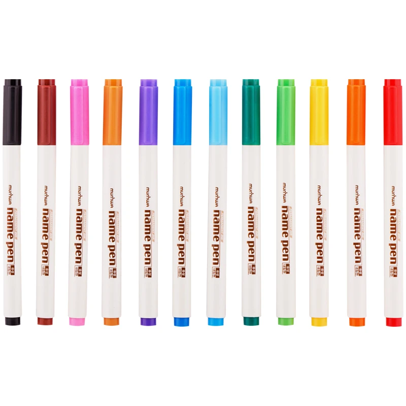 Набор перманентных маркеров Munhwa 12цв., пулевидный, 1 мм Набор перманентных маркеров Munhwa 12цв., пулевидный, 1 мм