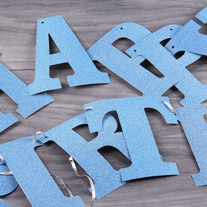 Праздничное украшение растяжка "Happy birthday" длина-2м ассорти