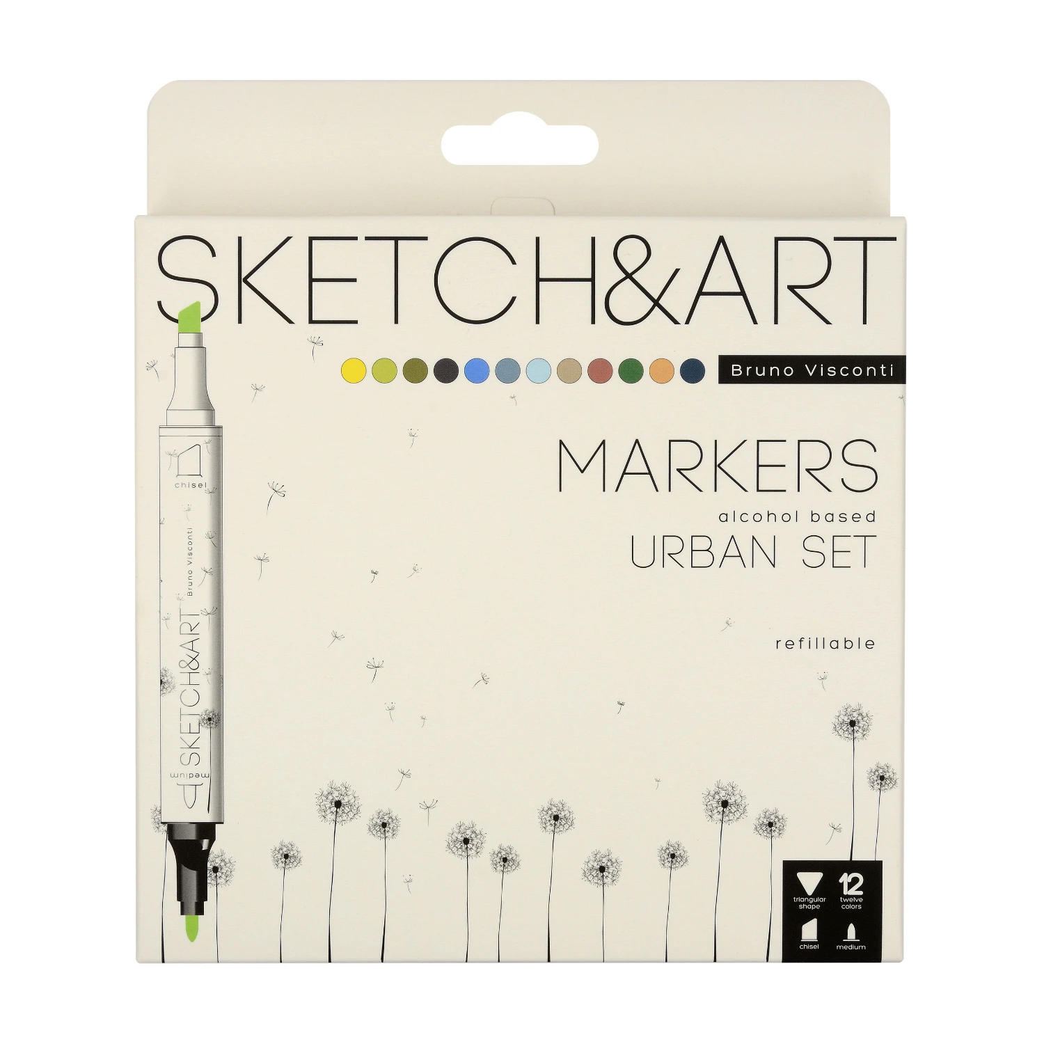 НАБОР ДВУСТОРОННИХ СКЕТЧ МАРКЕРОВ "SKETCH&ART АРХИТЕКТУРА", 12
