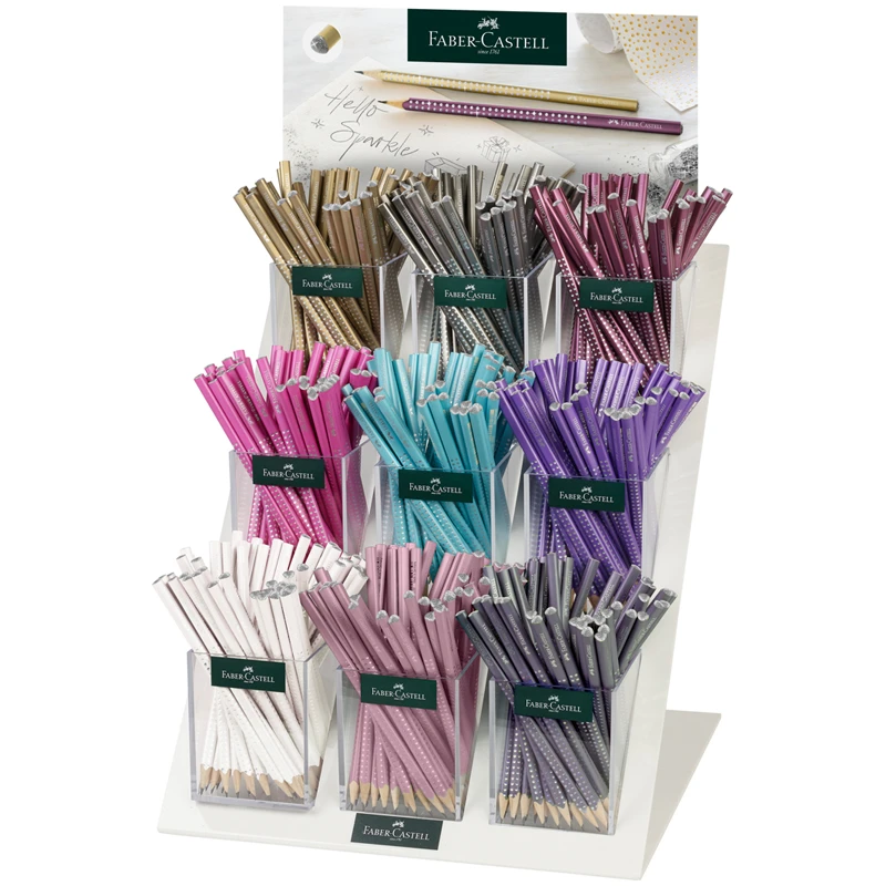Карандаш ч/г Faber-Castell "Sparkle" В, трехгран., заточен., 9 цветов Карандаш ч/г Faber-Castell "Sparkle" В, трехгран., заточен., 9 цветов