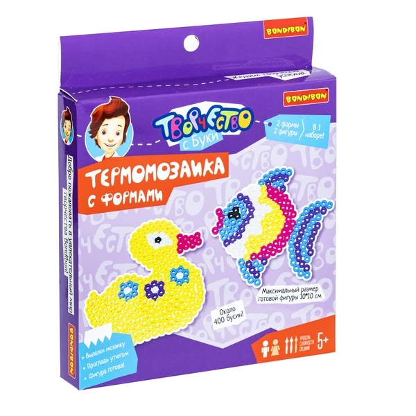 Набор для творчества BONDIBON. Термомозаика с формами "Рыбка и утка" Набор для творчества BONDIBON. Термомозаика с формами "Рыбка и утка"