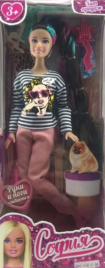 Кукла 29 см София, руки и ноги сгиб, акс, коробка. КАРАПУЗ