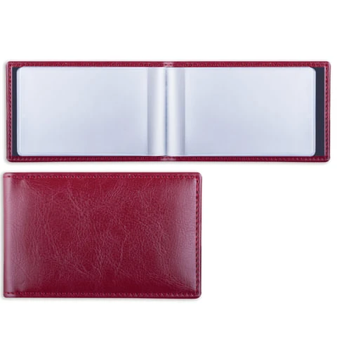 Визитница однорядная BRAUBERG "Imperial", на 20 визиток, под гладкую