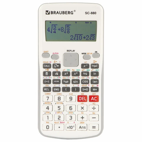 Калькулятор инженерный двухстрочный BRAUBERG SC-880-N (165х84 мм), 417 функций, Калькулятор инженерный двухстрочный BRAUBERG SC-880-N (165х84 мм), 417 функций,