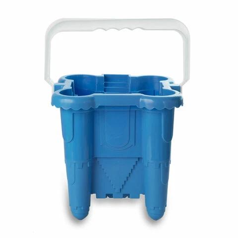 Набор для песочницы КРЕПОСТЬ, ведро-замок, совок, грабли, 3 формочки, пластик,