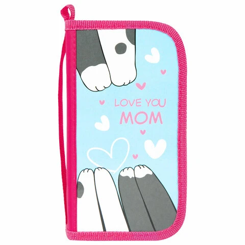 Пенал ПИФАГОР, 3 отделения, ламинированный картон, 19х11 см, "Cat