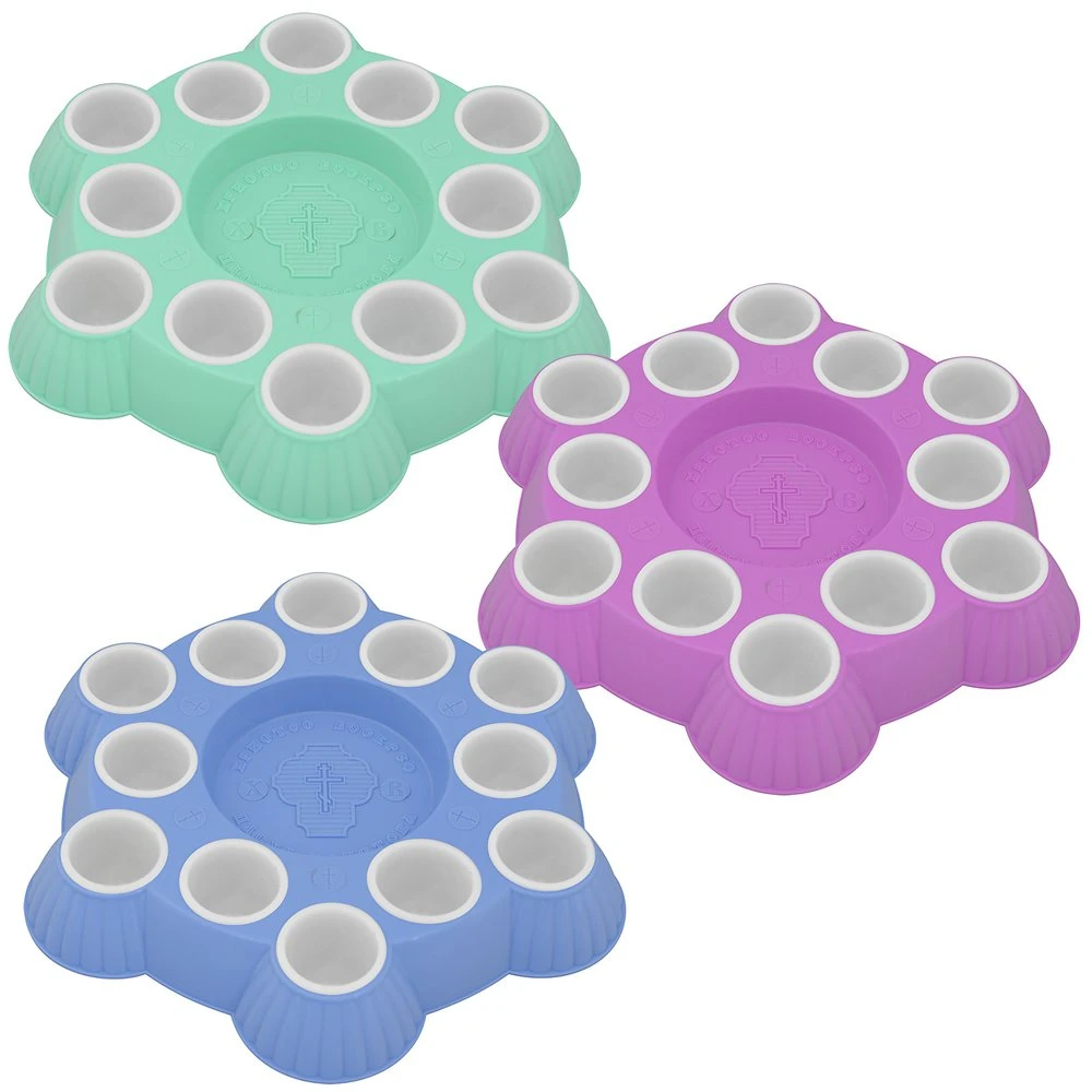 Блюдо для кулича и яиц "Звезда". Диаметр 29,5см, высота 4см. 3 цвета