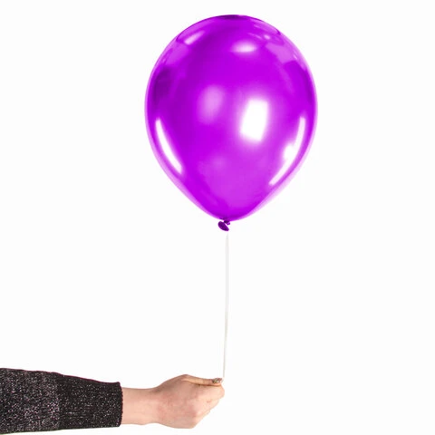 Шары воздушные ЗОЛОТАЯ СКАЗКА, 10" (25 см), КОМПЛЕКТ 50 штук, металлик,