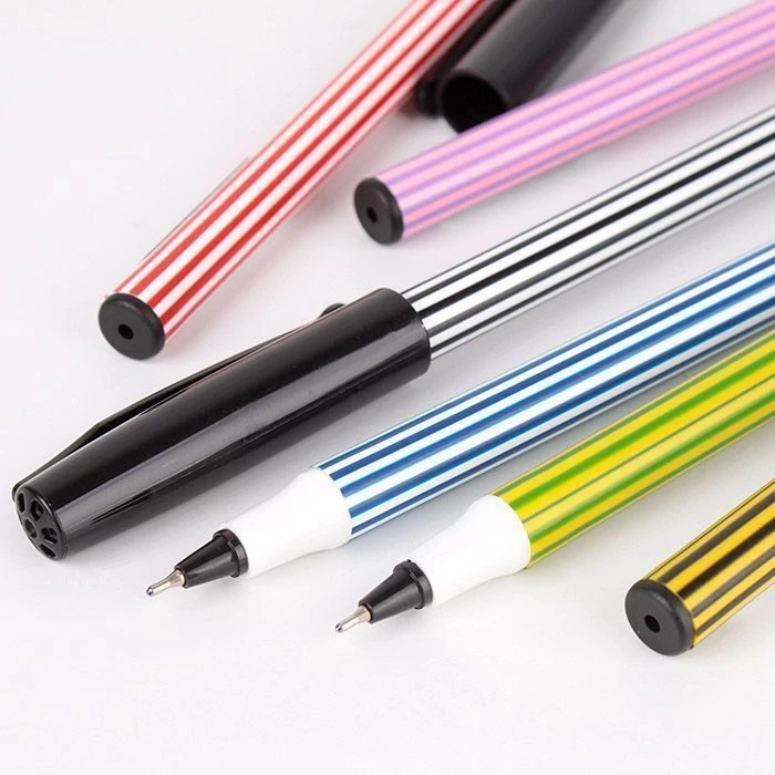 Ручка шариковая синяя "Darvish" Stick корпус в полосочку цвет ассорти Ручка шариковая синяя "Darvish" Stick корпус в полосочку цвет ассорти
