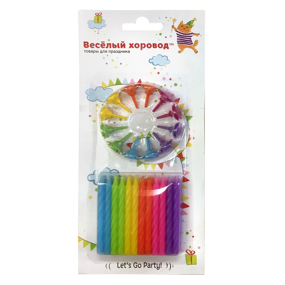 Набор свечей для торта, 24 шт/бл