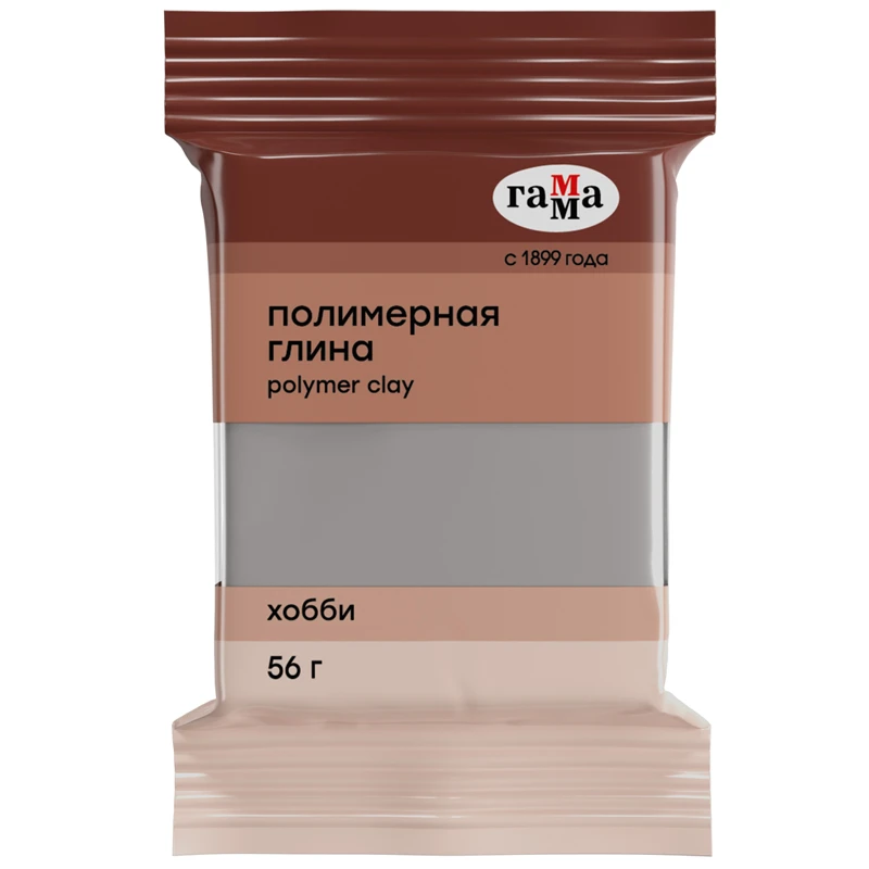 Полимерная глина Гамма "Хобби", серебро, 56г. Полимерная глина Гамма "Хобби", серебро, 56г.