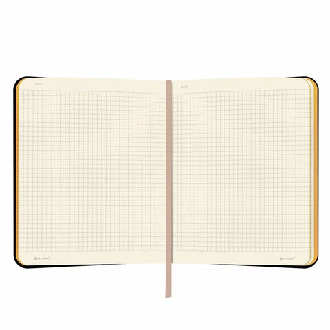 Тетрадь А5 (168х208 мм), 80 л., сшивка, клетка, под кожу, BRAUBERG VISTA,