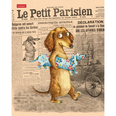 Тетрадь А5, 48 л., HATBER, скоба, клетка, обложка картон, ТаксаLIFE (5 видов в Тетрадь А5, 48 л., HATBER, скоба, клетка, обложка картон, ТаксаLIFE (5 видов в