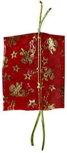 Новогодний мешочек для подарков, конфета органза с узором 30х13см, 4 цвета