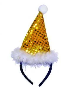 Карнавальный набор: ободок, шапка деда мороза, 6 цветов