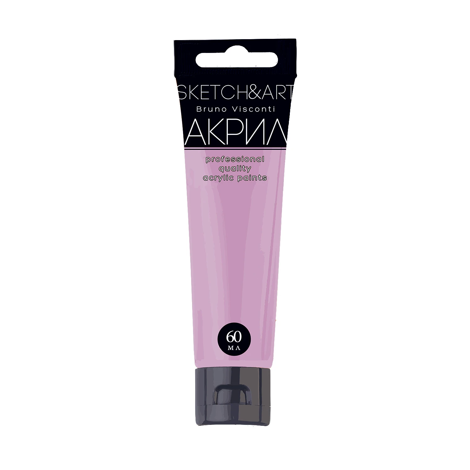 АКРИЛОВАЯ КРАСКА, ПАСТЕЛЬНАЯ СИРЕНЕВАЯ, 60 МЛ