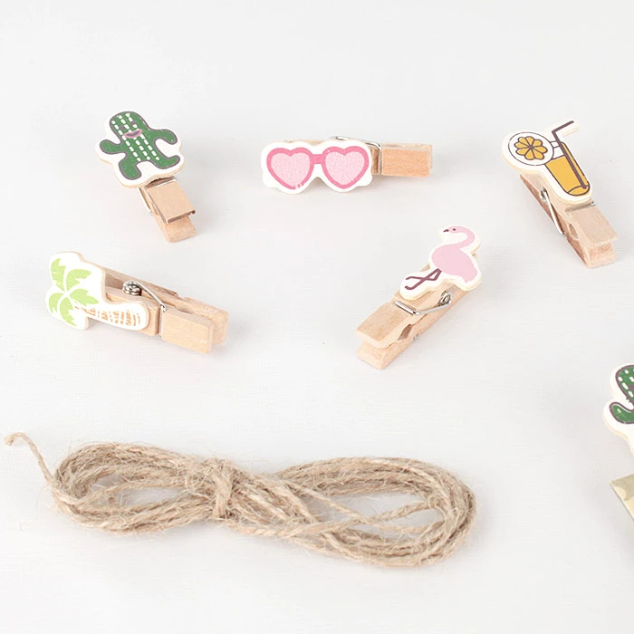 Прищепки декоративные деревянные 10шт/уп "Майами" (набор)