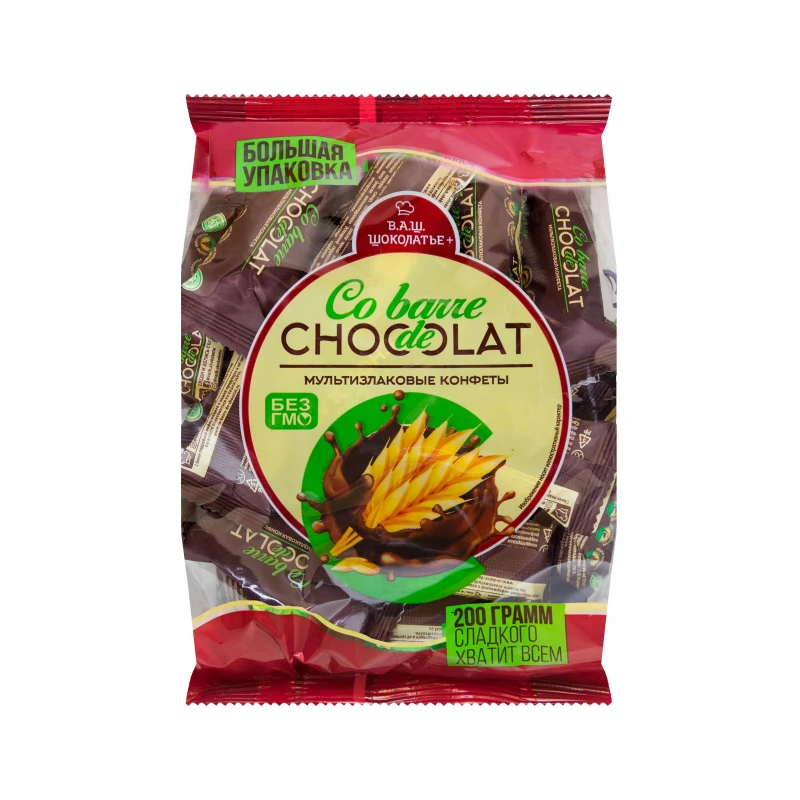 Конфеты Co barre de Chocolat мультизлак. с тем.кондитерской глазурью, 200г Конфеты Co barre de Chocolat мультизлак. с тем.кондитерской глазурью, 200г
