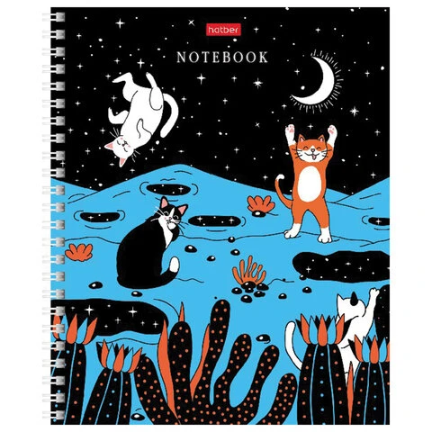 Тетрадь А5, 80 л., HATBER гребень, клетка, обложка картон, "Дотянуться до Тетрадь А5, 80 л., HATBER гребень, клетка, обложка картон, "Дотянуться до