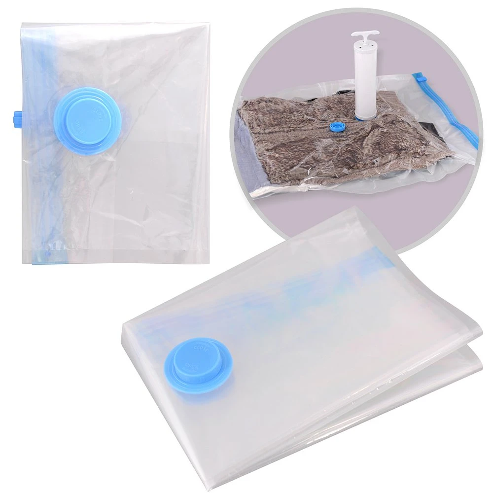 Вакуумный пакет с замком zip-lock и защитным клапаном для хранения вещей