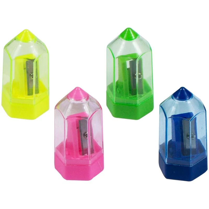 Точилка ArtSpace "Карандаш", 1 отверстие, контейнер, ассорти SH_19198