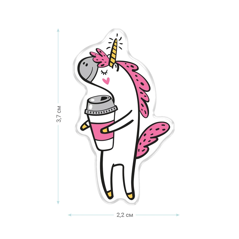 Значок акриловый MESHU "Unicorn dream", прямая УФ-печать, 2,2*3,7см Значок акриловый MESHU "Unicorn dream", прямая УФ-печать, 2,2*3,7см