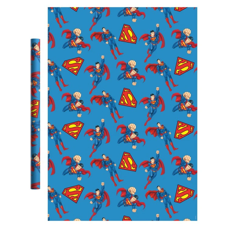 Superman. Упаковочная бумага (синяя), 700*1000 мм, 2 шт в рулоне Superman. Упаковочная бумага (синяя), 700*1000 мм, 2 шт в рулоне