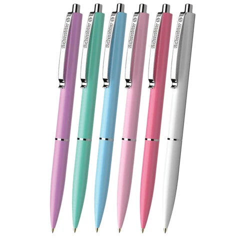 Ручка шариковая автомат. SCHNEIDER (Германия) "K15 Pastel", СИНЯЯ,