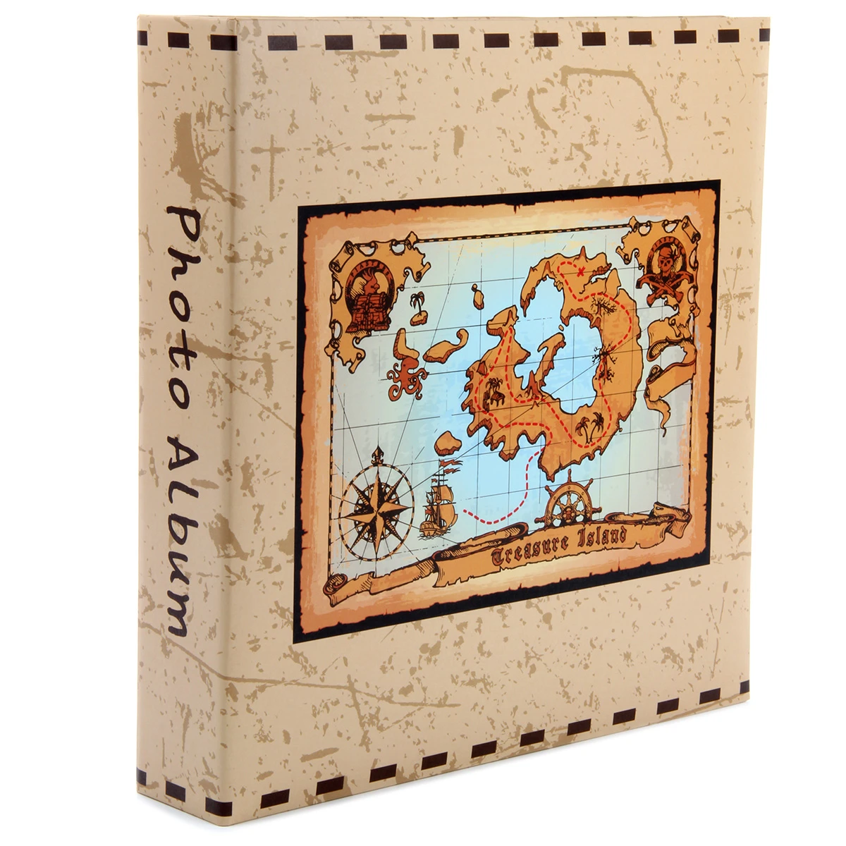 Фотоальбом 500ф 10X15см, ПП карм, пер-т 3-кольца