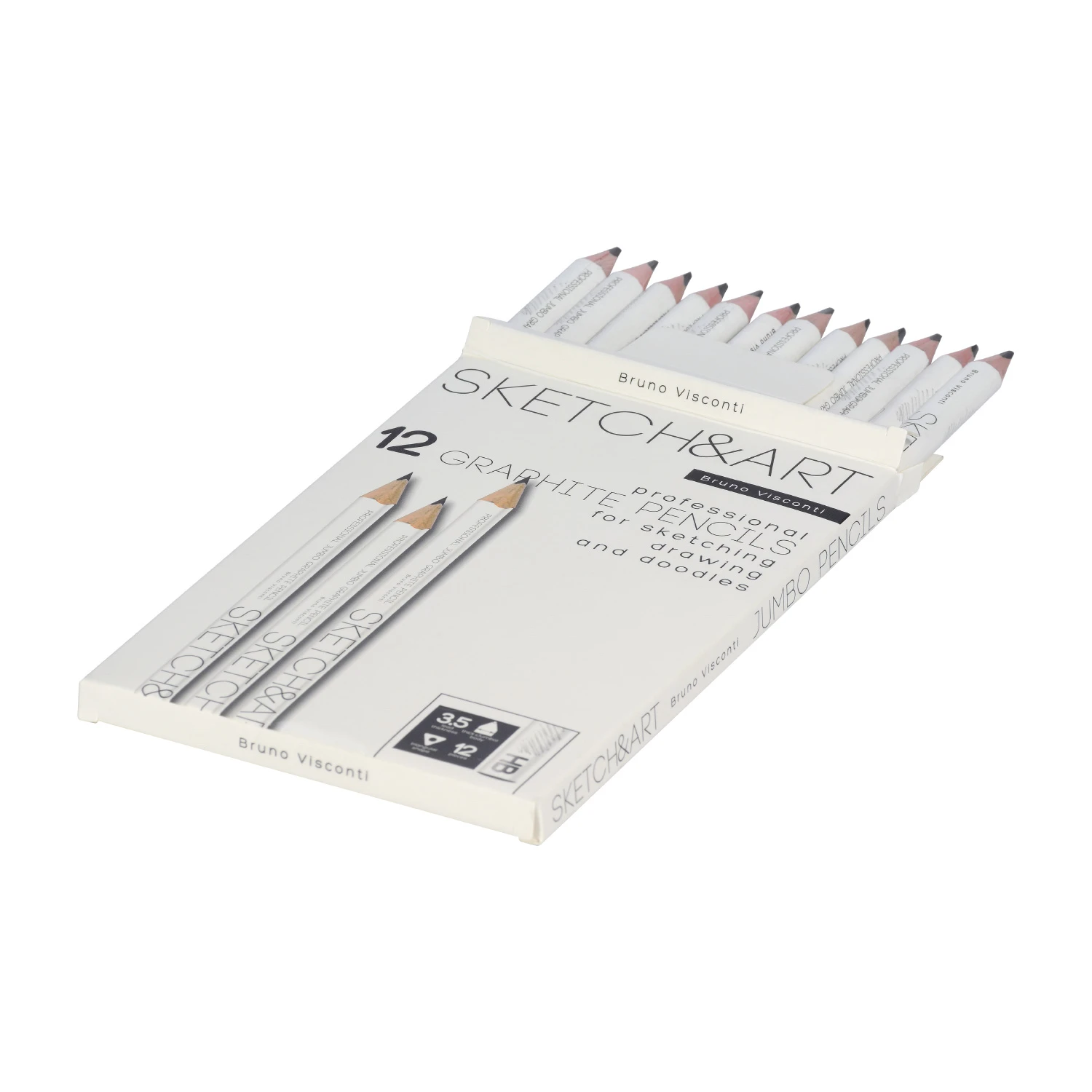 КАРАНДАШ ЧЕРНОГРАФИТОВЫЙ "Sketch&Art. Jumbo" HВ, 3,5 MM КАРАНДАШ ЧЕРНОГРАФИТОВЫЙ "Sketch&Art. Jumbo" HВ, 3,5 MM