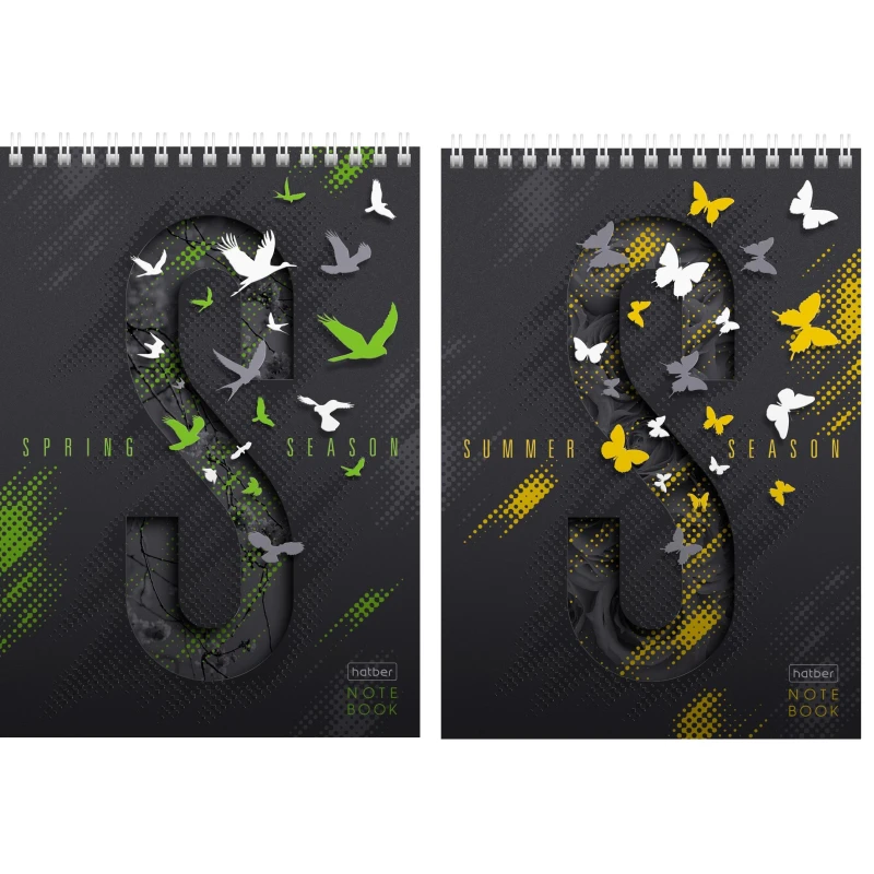 Блокнот 80л А5 матовая ламин. 3D лак серия Seasons, 066431