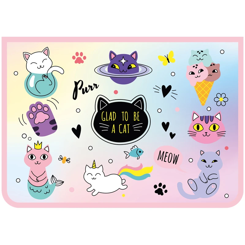 Папка для тетрадей 2 отделения А4 ArtSpace "Glad to be cat", пластик, Папка для тетрадей 2 отделения А4 ArtSpace "Glad to be cat", пластик,