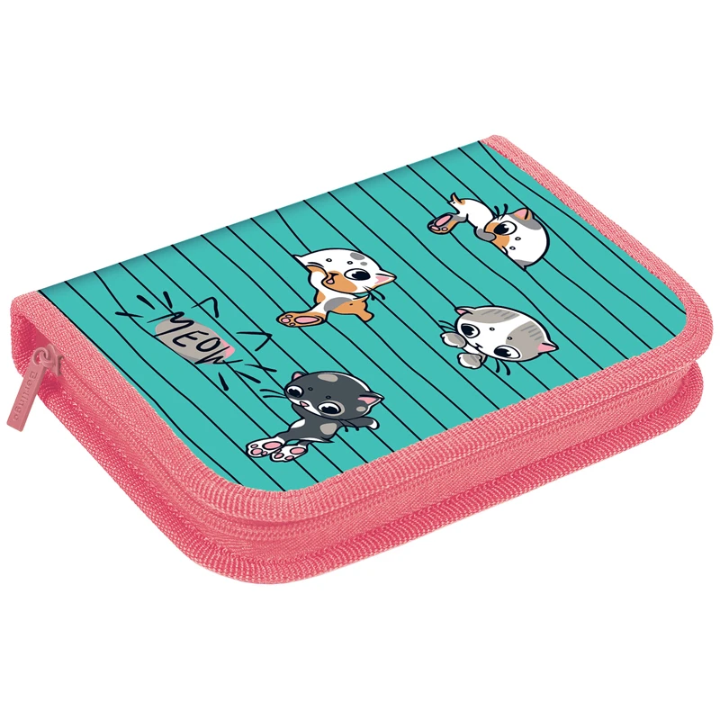 Пенал 1 отделение, 200*140*40 Berlingo "Kittens green", 2 откидные Пенал 1 отделение, 200*140*40 Berlingo "Kittens green", 2 откидные