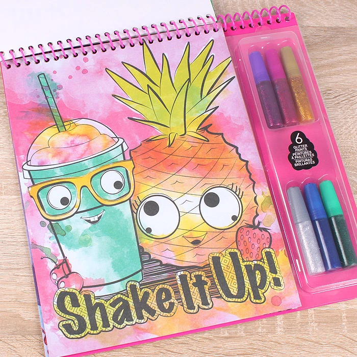 Раскраска с гель-блеском (6цв гель-блеска)