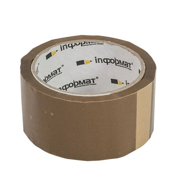 Упак.лента inФОРМАТ 50 мм 66 м 40 мкм корич.  №N5066-01