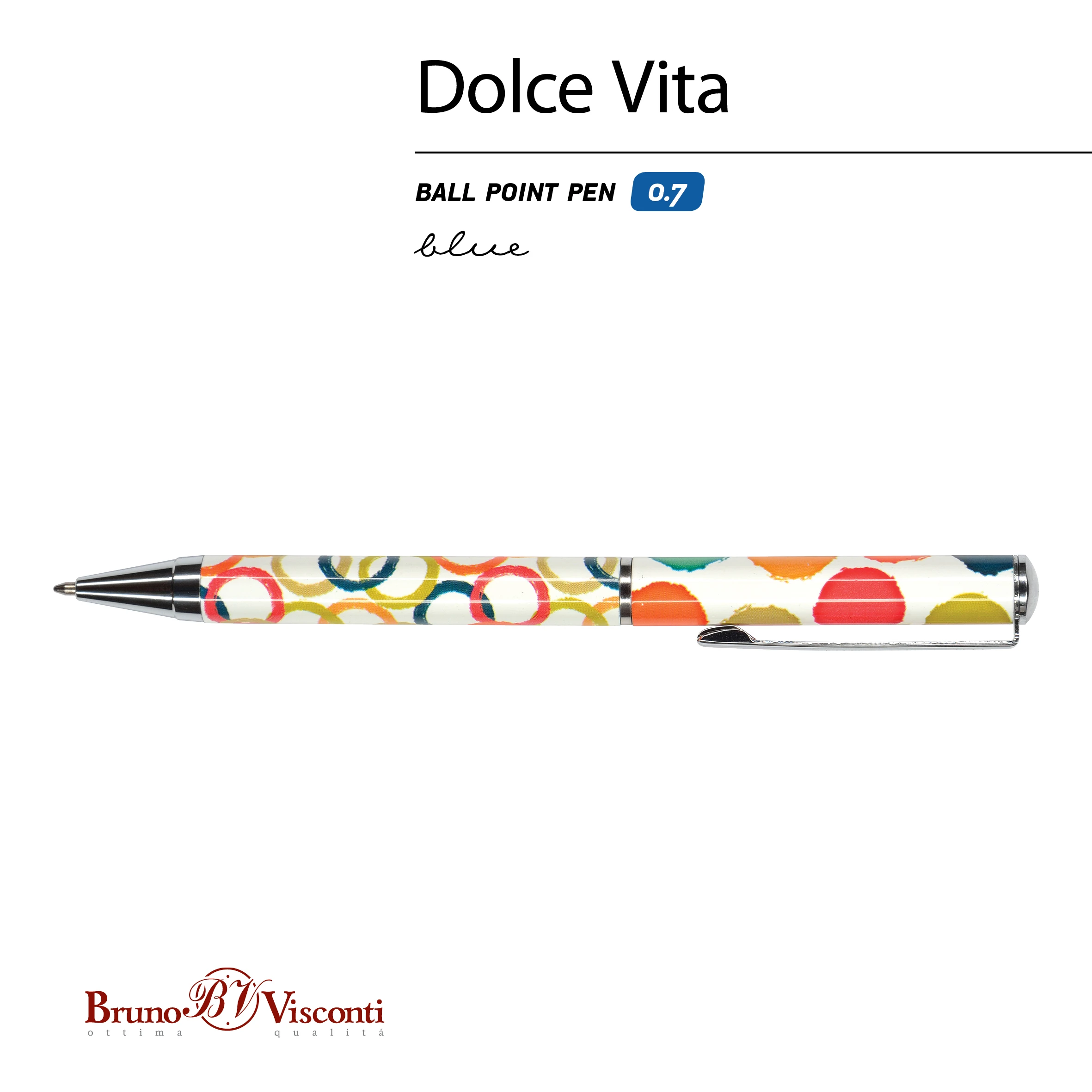 РУЧКА "DOLCE VITA. Геометрия." ШАРИКОВАЯ, МЕТАЛЛИЧЕСКИЙ КОРПУС, 0,7 РУЧКА "DOLCE VITA. Геометрия." ШАРИКОВАЯ, МЕТАЛЛИЧЕСКИЙ КОРПУС, 0,7