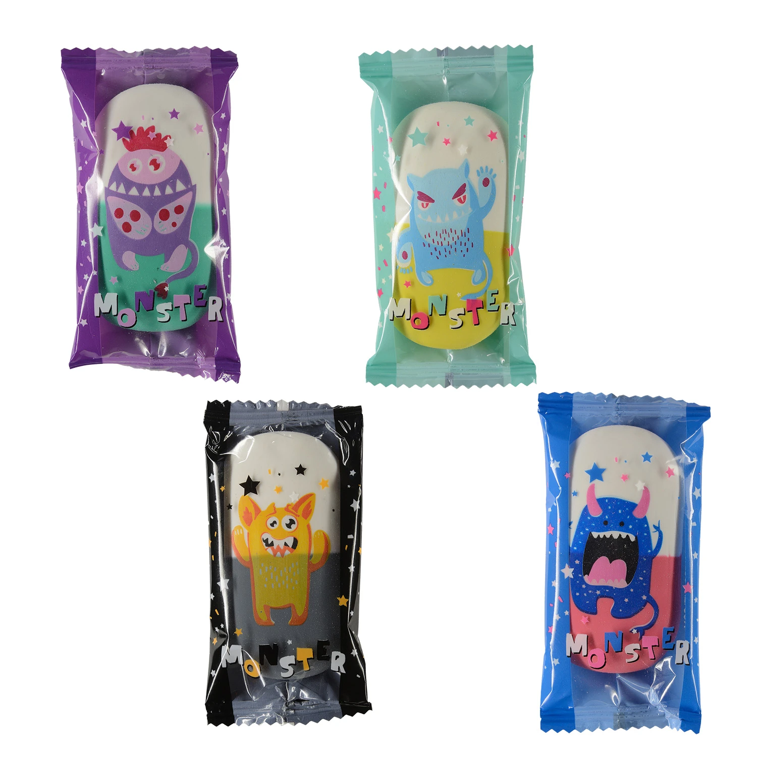 ЛАСТИК "HappyGraphix. Монстрики", 4 вида